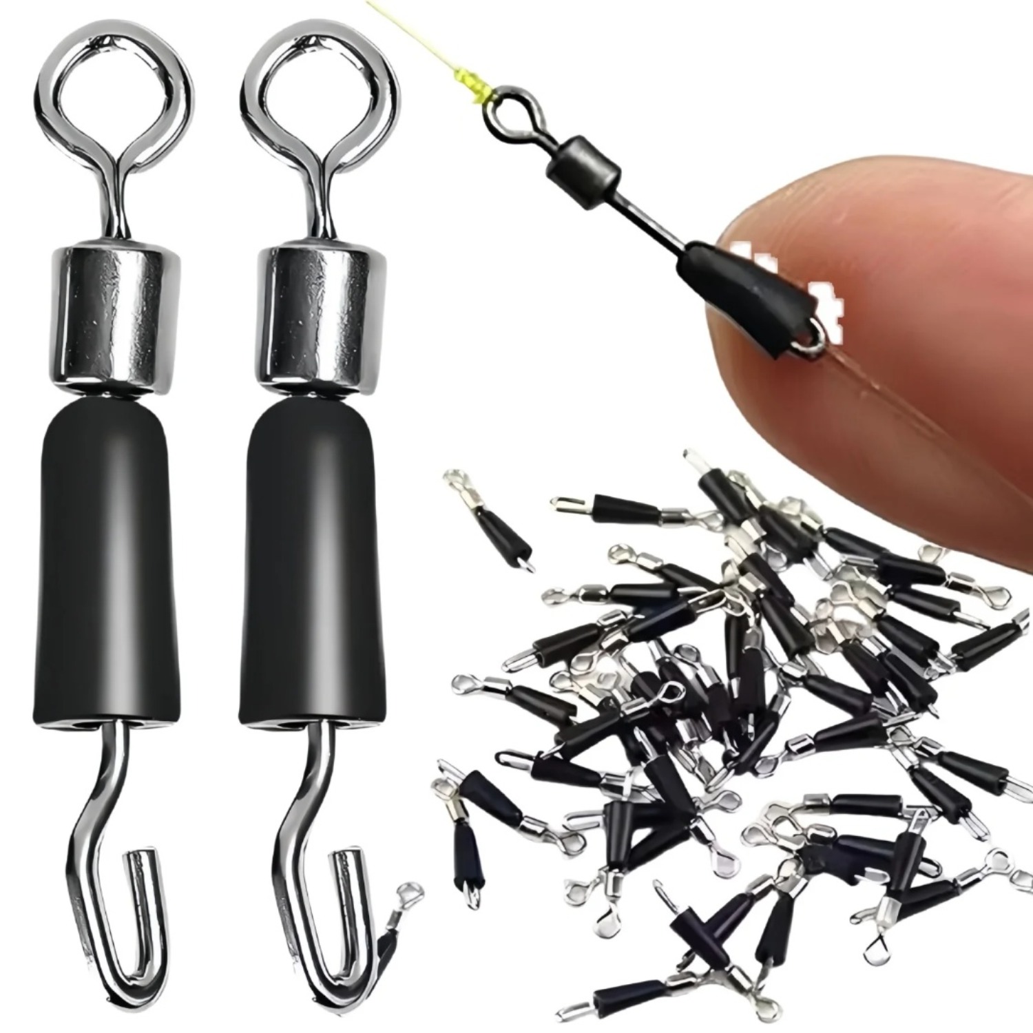 Fishing Hook Stainless Steel - 50 Stück Karpfenangeln Schnellwechsel-Feeder-Wirbel Method Feeder