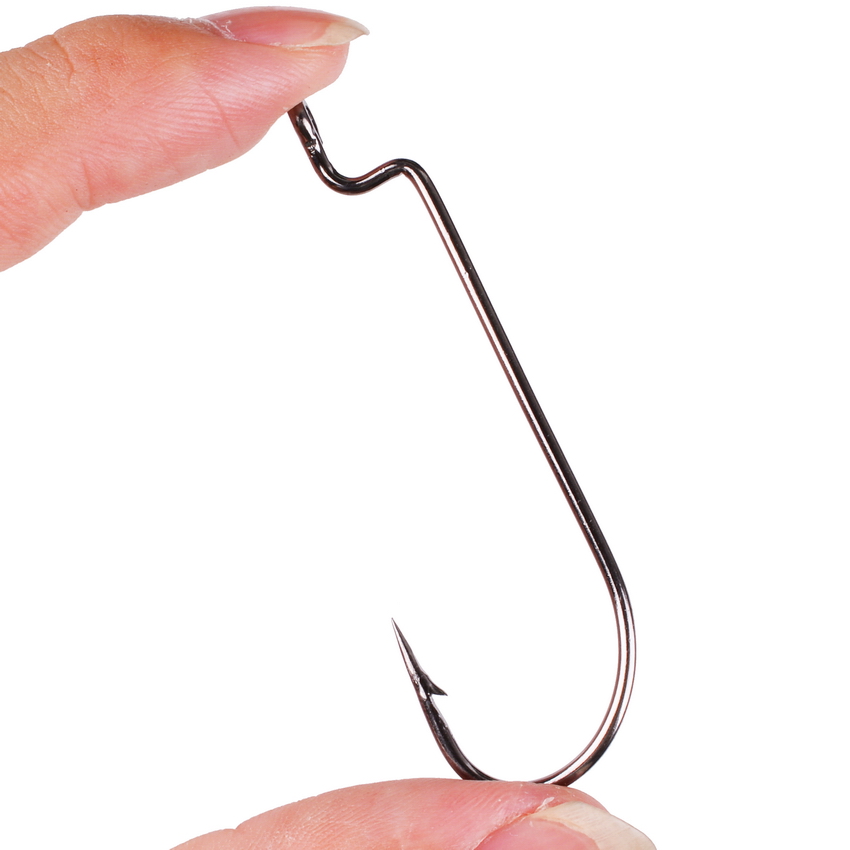 Fishing Hook Offset - 100pc/lot Angelhaken High Carbon Edelstahl Schmalen