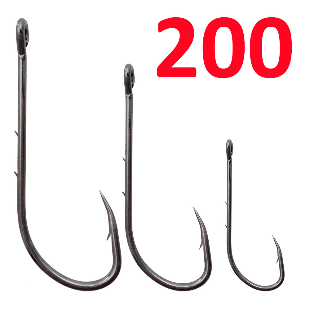 Fishing Hook Assortment - 200 Stück Köderhalter Angelhaken Karpfen Angelhaken
