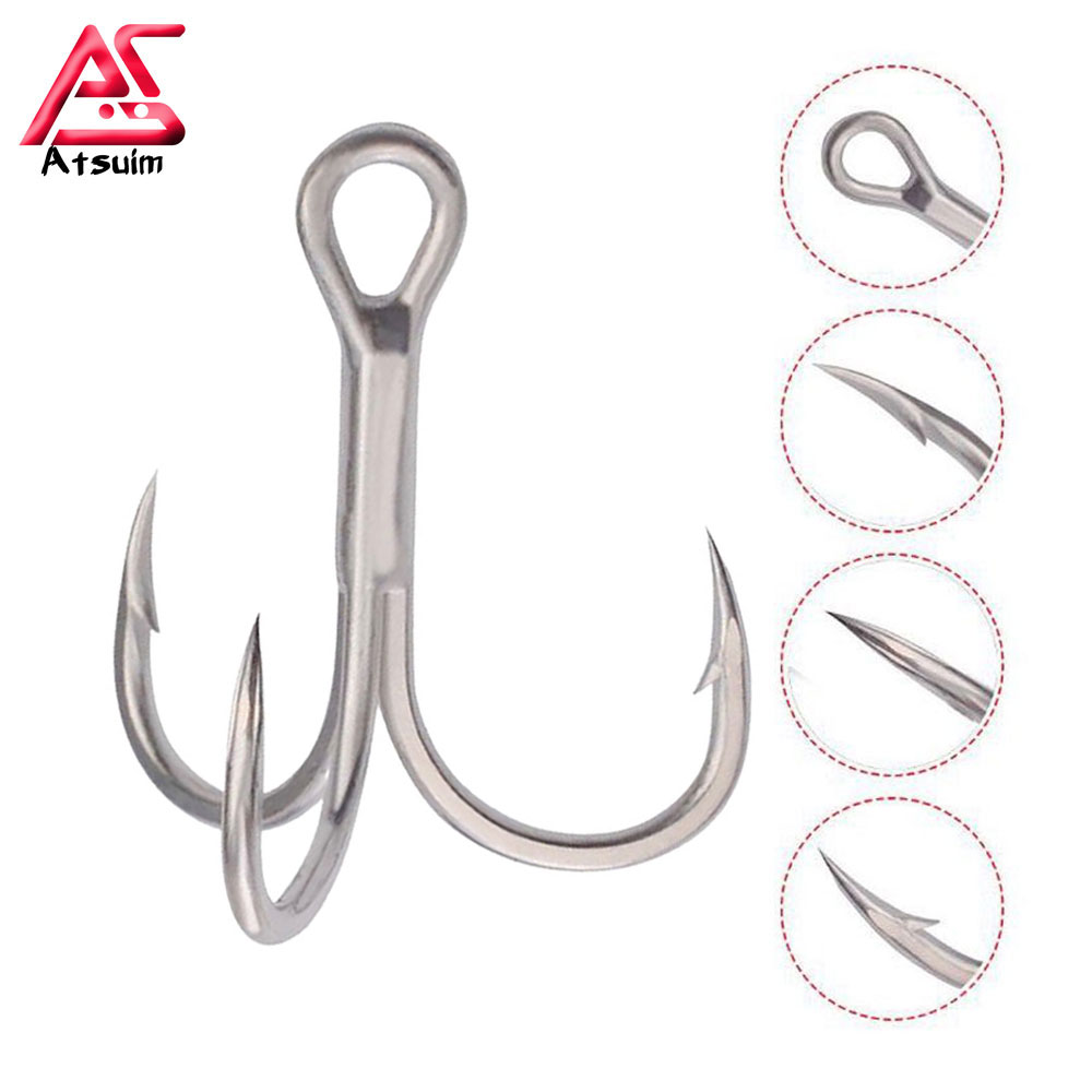 Fishing Hook Assortment - AS 100 Stück Drillinge, 4 x