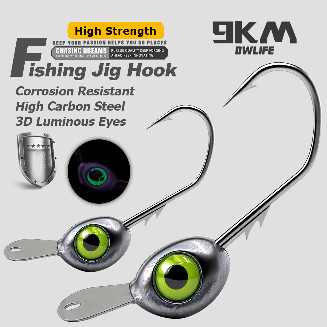 Fishing Hook Weedless - 9 km Shaky Head Jigs-Haken mit