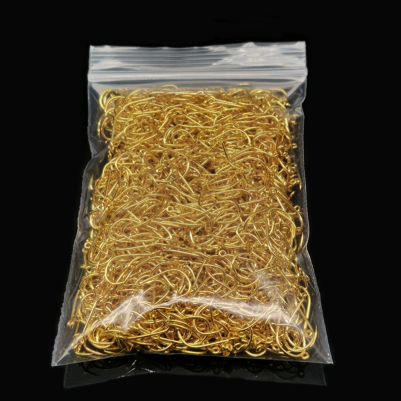 Fishing Hook Circle - 200 stücke Angelhaken Carbon Stahl Gold