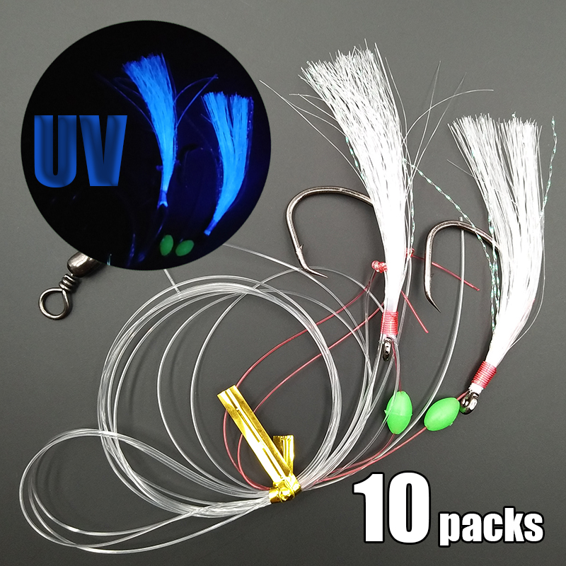 Fishing Hook Circle - Lunker Sabiki Rig 10er-Pack 169cm 60lbs