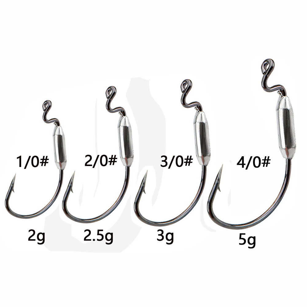 5 Stück weicher Wurmköder 1/0  – Fishing Hook Offset Bewertung und Preis
