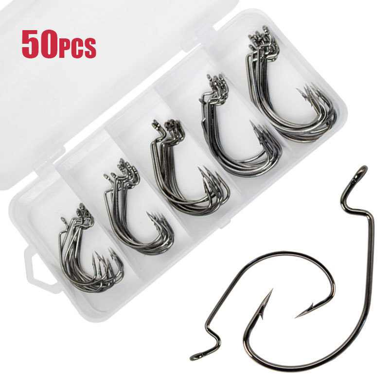 50 stücke Breite Wurm Haken Ca – Fishing Hook Offset Bewertung und Preis