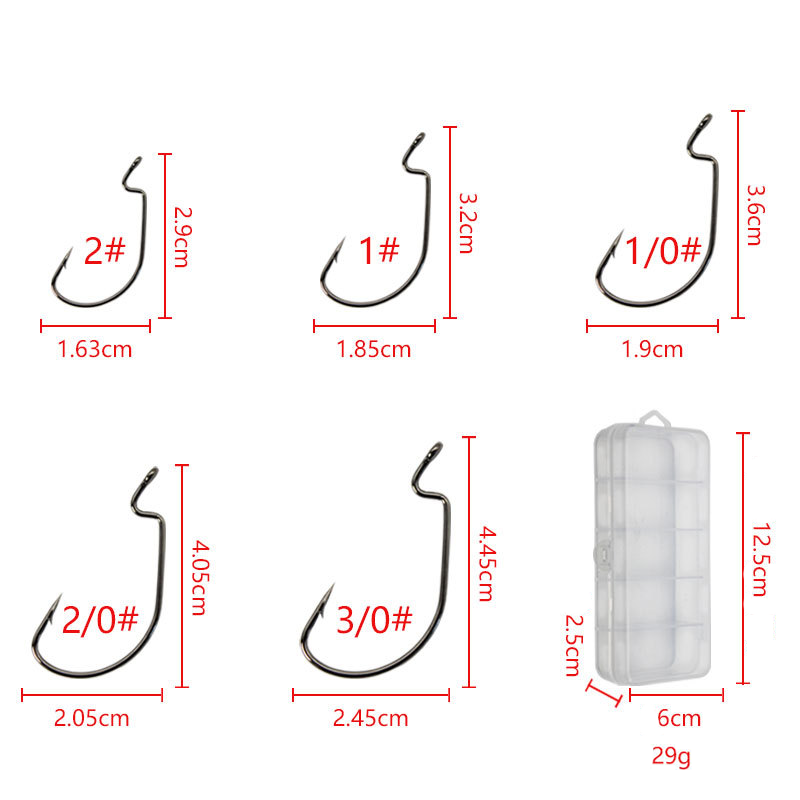50 stücke Breite Wurm Haken Ca – Fishing Hook Offset Bewertung und Preis