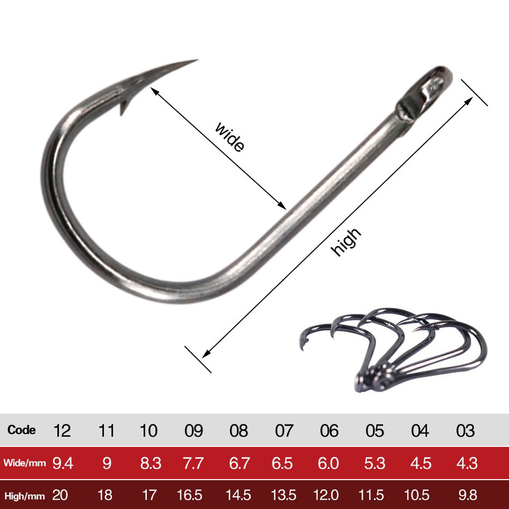 100-400 Stück/Box 3 # -12 #    – Fishing Hook Circle Bewertung und Preis