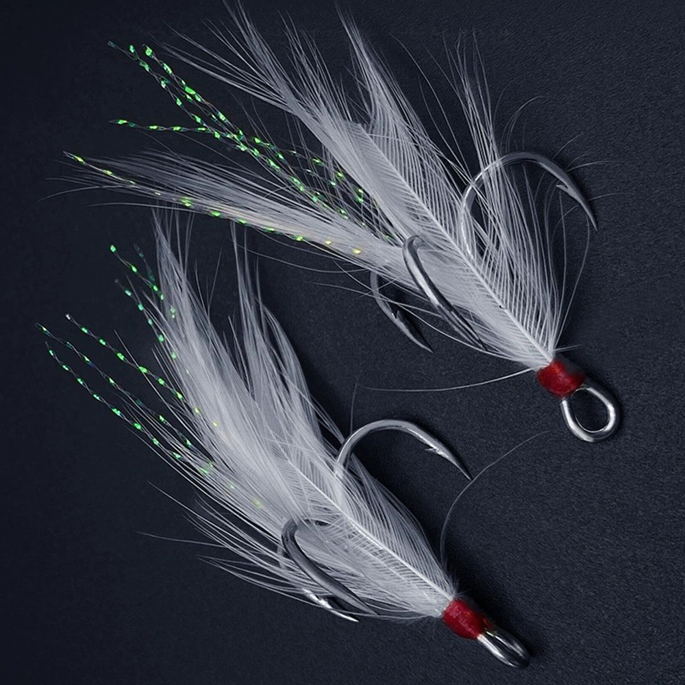 Feder-Drillinge 1 # -10 #   15 – Fishing Hook Offset Bewertung und Preis
