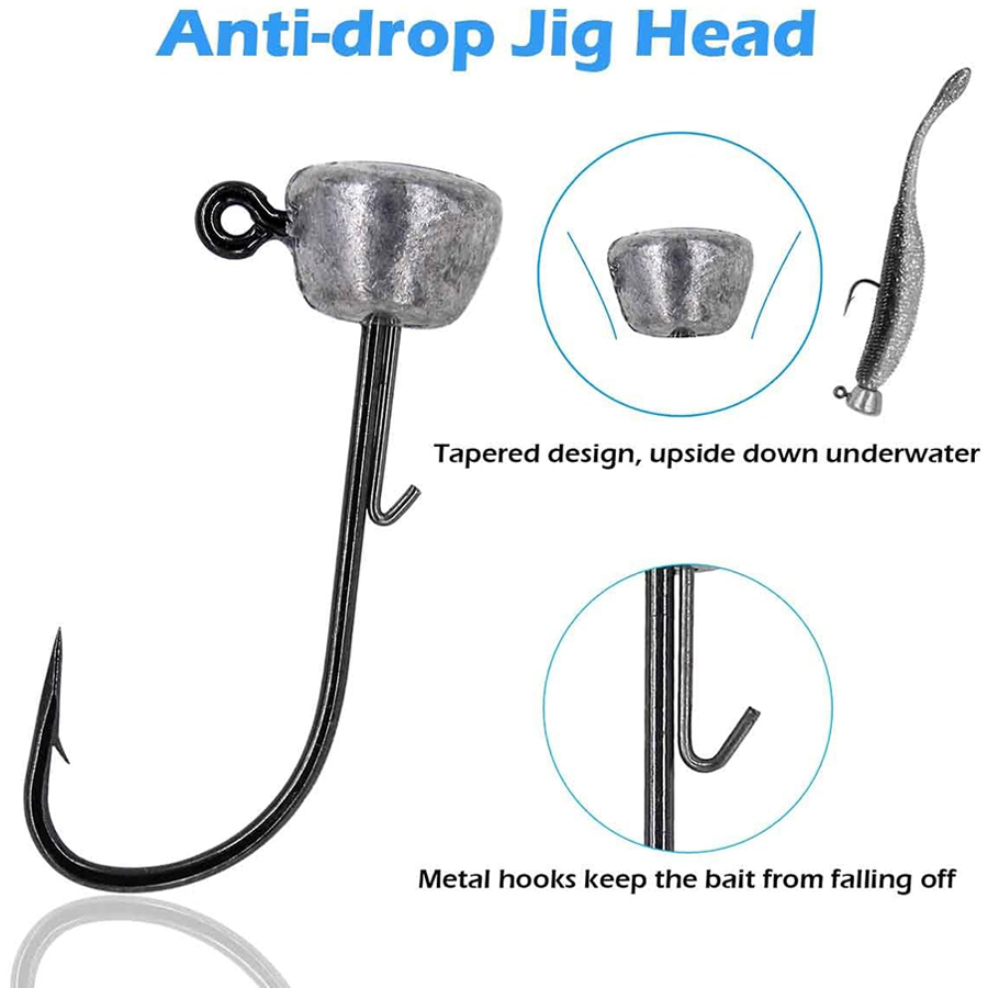 Pilzkopf-Angelgeräte, Jigköpfe – Fishing Hook Weedless Bewertung und Preis
