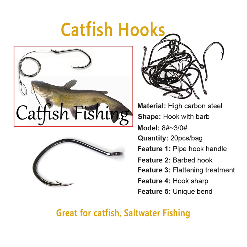 Wifreo 20 Stück V-förmige Wels – Fishing Hook Offset Bewertung und Preis