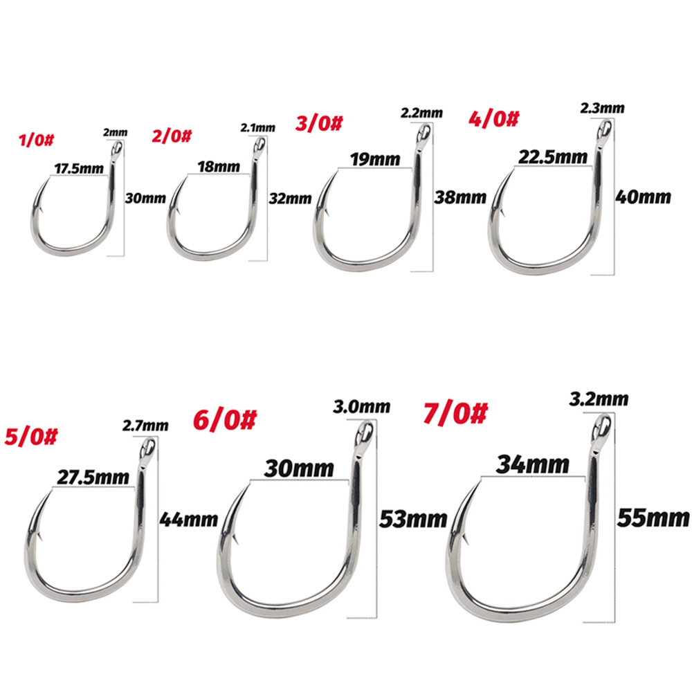 10PCS Große Angelhaken 1/0-7/0 – Fishing Hook Circle Bewertung und Preis