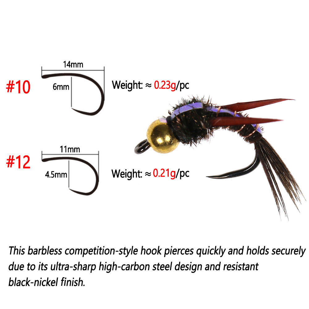 Bimoo 8 Stück Messing Beadhead – Fishing Hook Barbless Bewertung und Preis