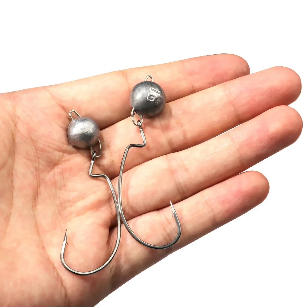 5 stücke Metall Jig Kopf Wurm  – Fishing Hook Weedless Bewertung und Preis